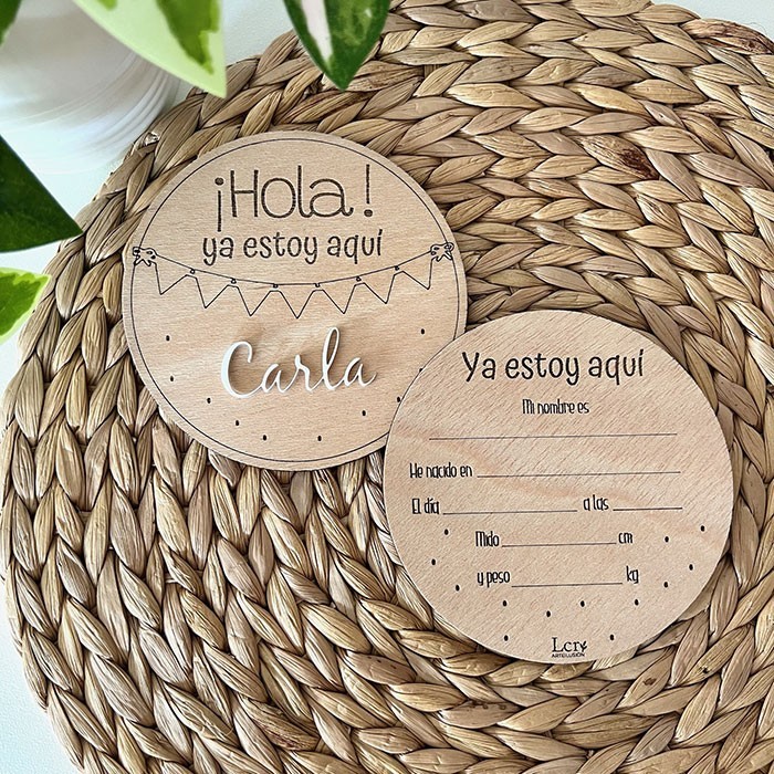 Placa bienvenida