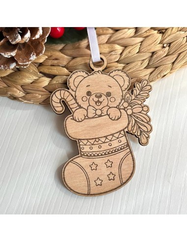 Bolas de Navidad de madera para colorear