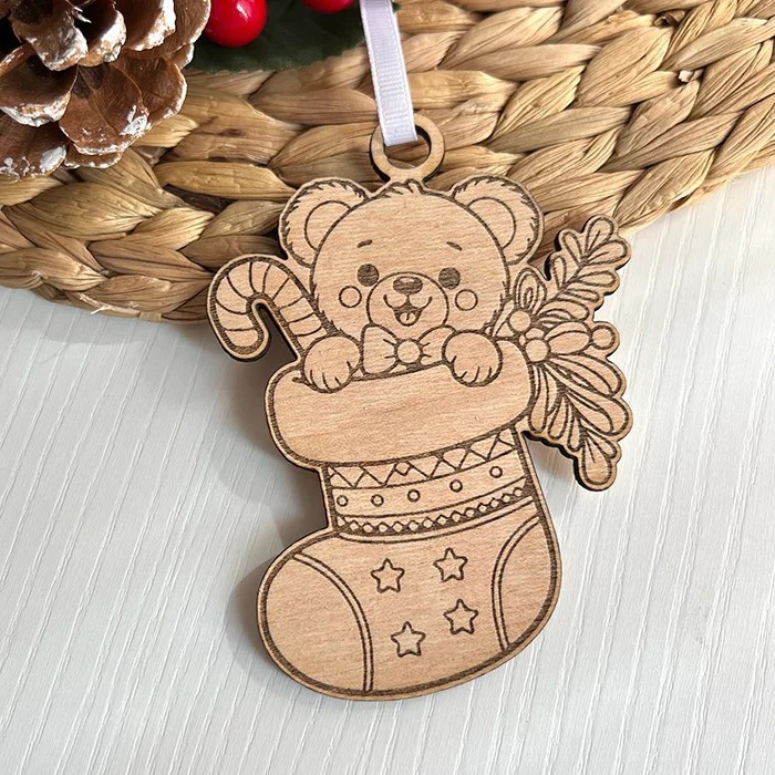 Bolas de Navidad de madera para colorear