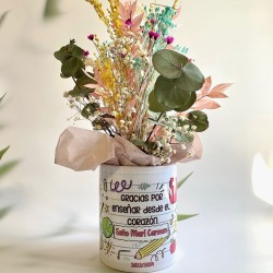 Taza flores profe
