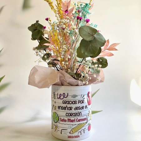 Taza flores profe
