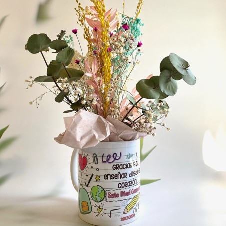 Taza flores profe