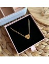 Pulsera corazón dorada