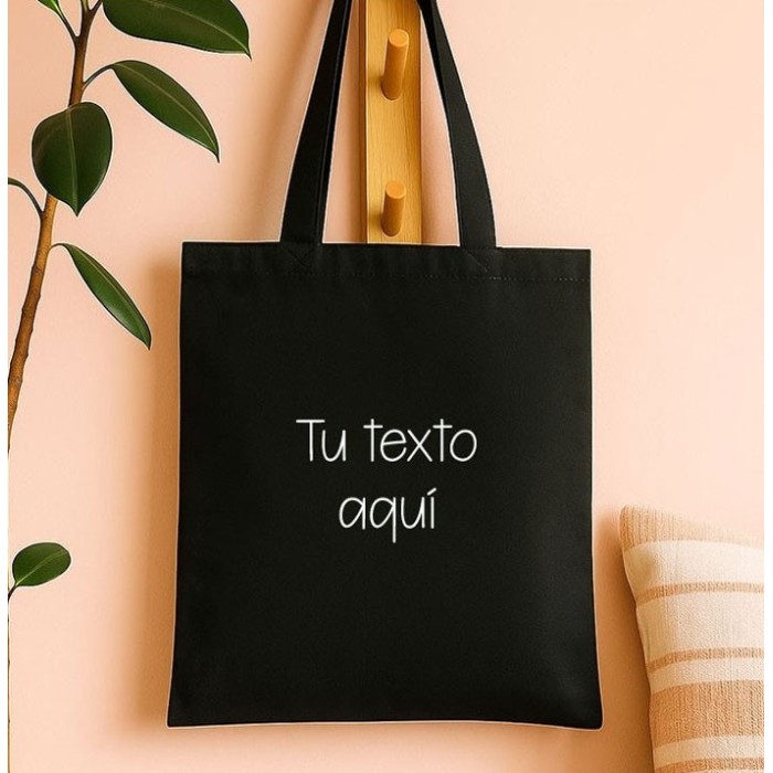 Totebag negra personalizable