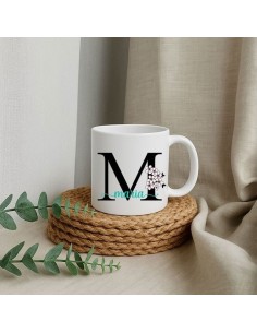 Taza inicial flores